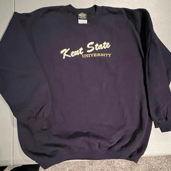 Vintage Kent State Crewneck Sweatshirt Embroidery Lg - Picture 1 of 6